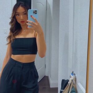 Abercrombie & Fitch Black Cropped Top